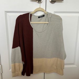 Cropped multi color sweater